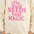 The World Needs Your Magic Ribbed Graphic Crewneck