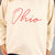 Cursive Ohio Cream Ribbed Graphic Crewneck