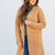 Heathered Ribbed Trim Tunic Cardigan