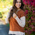 Striped Trimmed Long Sleeve Sweater Tee