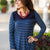 Cheetah Top Striped Long Sleeve