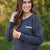 Contrast Charm Charcoal Pocket Sweater