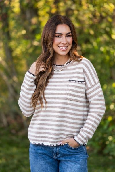 Little Details Striped Sweater