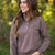 Button Up Mocha Henley Pullover