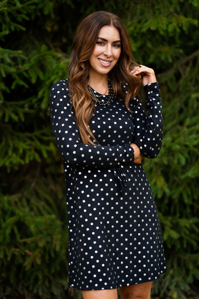 Metallic Dot Dress