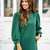 Raised Woven ¾ Sleeve V Dress