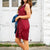 Sequined Holiday Burgundy Dress