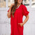 Subtle Textured Diamonds Puff Sleeve Dress