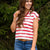 Weekend Glow Red Sequin Knit Top