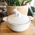 Rabbit Accented Stoneware Dish