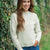 Ribbed Trim Mock Neck Sweater