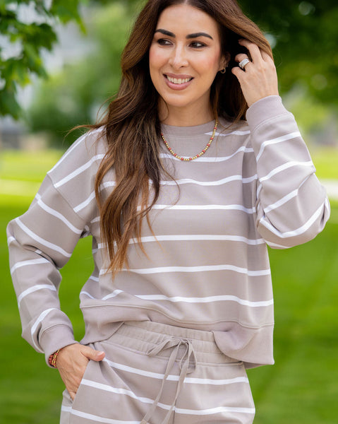 Calm Days Striped Pullover