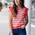 Bright Breeze Striped Knit Top