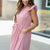 Textured Lines Ruffle Trim Dress