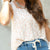 Fancy Floral Ruched Top Tank