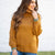 Side Slit Knit Cowl Neck Sweater