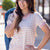 Dashed Lines Striped Trim Tee