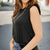 Ruffle Trim Ribbed Tank