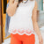 Eyelet Scalloped Bottom Tank