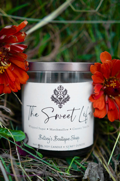 Betseys Exclusive The Sweet Life Natural Soy Candle - 12oz