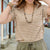 Striped Pocket Accented V-Neck Tee