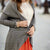 Striped Thermal Cocoon Wrap Cardigan