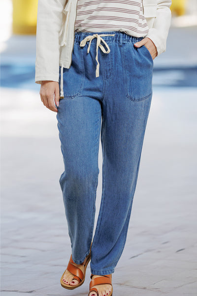 Christy Drawstring Denim Jeans