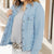 Side Tie Chambray Jacket