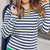 Striped Ribbed Long Sleeve Tee