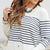 Mid Striped Button Cardigan