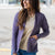 Betsey's Lavender Easy Days Side Slit Cardigan