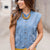 Buttoned Denim Vest