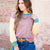 Contrasting Stripes Solid Trim Sweatshirt