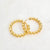 Golden Beaded Hoop Earrings