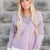 Hint Of Stripes Collared Sweatshirt