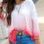 Ombre Side Slit Pocket Tunic Tee