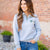 Plaid Accented Quilted Pullover