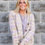 Plaid Button Accented Cardigan