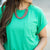 Ribbed Pocket Accented Cuffed Sleeve Tee