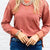 Ribbed Trim Raw Seam Sweatshirt