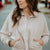 Ribbed V Accented Pullover