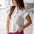 Ruffle Charm Button Blouse