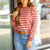 Sassy Striped Sweater Tee