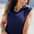Scallop Trim Collared Knit Tank