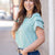 Scalloped Layered Sleeve Blouse