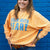 Teach With Heart Ribbed Graphic Crewneck