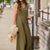 Tie Strap Relaxed V Jumpsuit