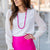 Micro Dot Sheer Cinched Sleeve Blouse