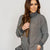 Mock Neck High Low Sweatshirt