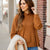 Waffled Mock Neck Sweater Tee